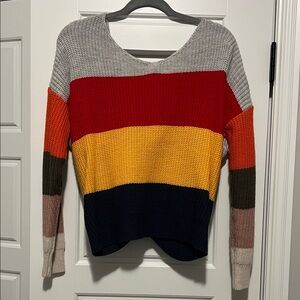 Fashion Nova Multicolor Striped Sweater